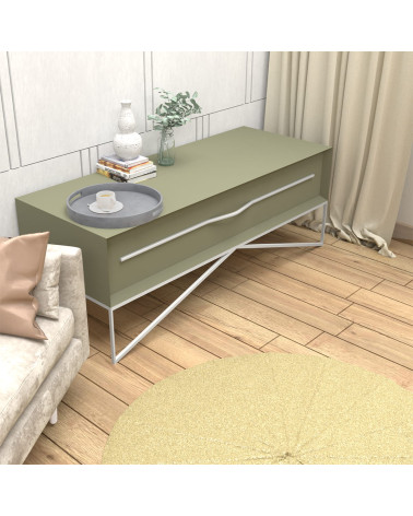 Poignée de meuble anode naturelle APRO poignée design montée sur un meuble