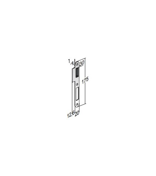 Gâche de dormant pour serrure magnétique CLE I -  poignée design