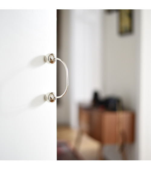 Poignées de meuble en laiton 10 nickel