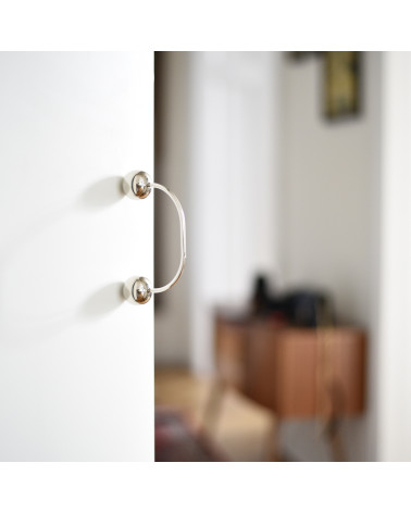 Poignées de meuble en laiton 10 nickel
