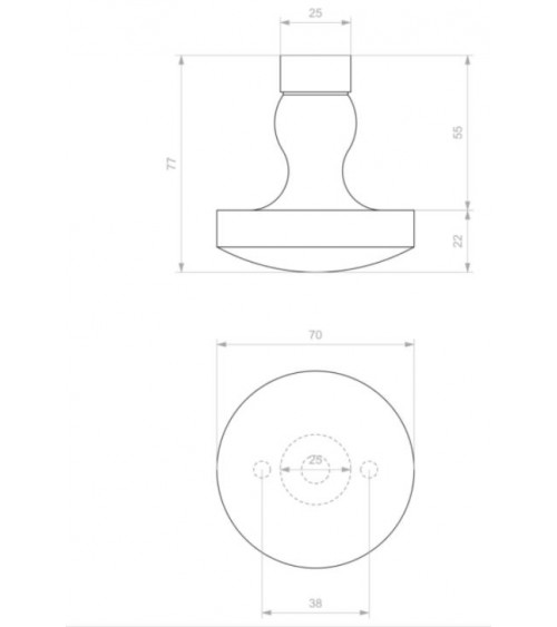 Bouton de porte extérieur en fer 278 -  poignée design