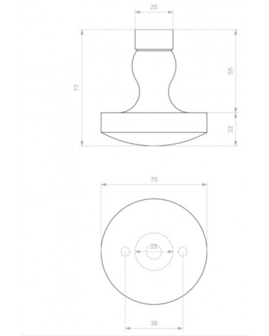 Bouton de porte extérieur en fer 278 -  poignée design
