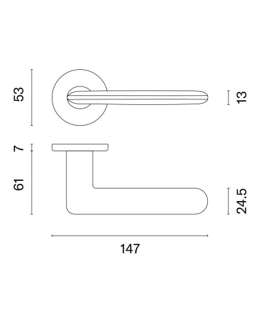 Poignée de porte AVA avec légendes