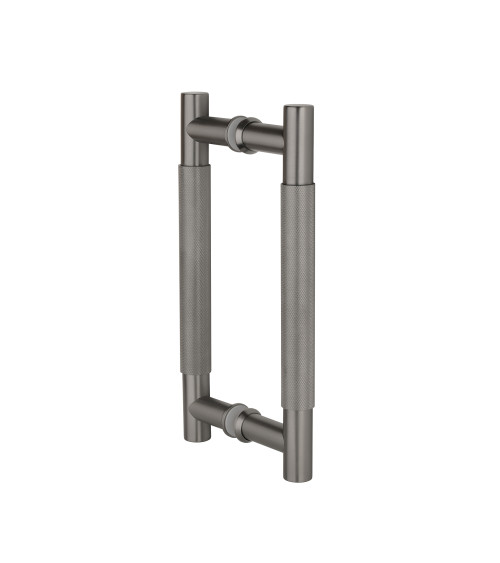 Poignée de tirage double texturée pour porte 1770 finition anthracite poignée design