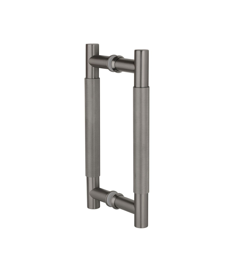 Poignée de tirage double texturée pour porte 1770 finition anthracite poignée design
