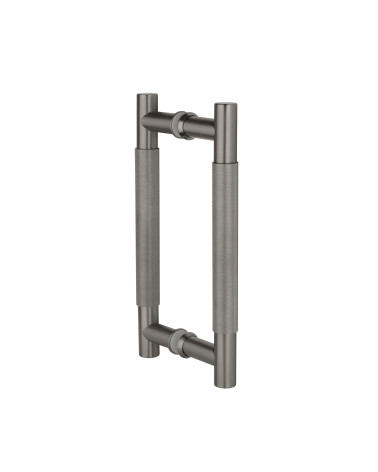 Poignée de tirage double texturée pour porte 1770 finition anthracite poignée design