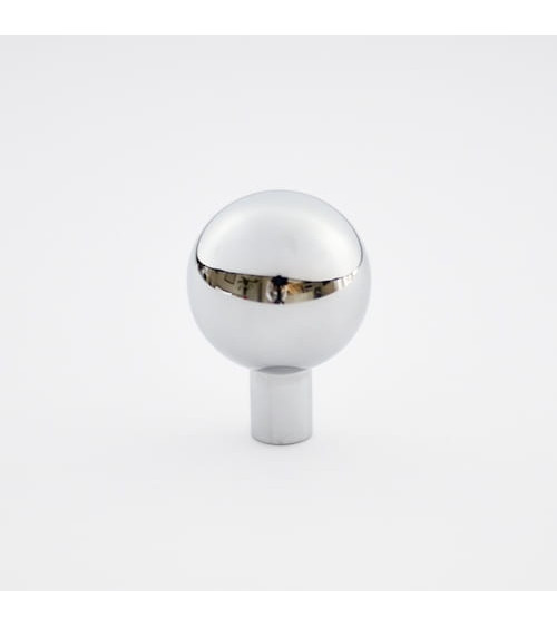 Bouton de meuble boule en laiton nickel