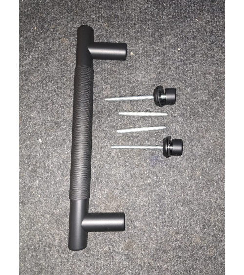 Poignée de tirage simple texturée pour porte 1770 finition anthracite poignée design