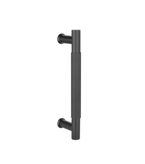 Poignée de tirage simple texturée pour porte 1770 finition noir mat poignée design