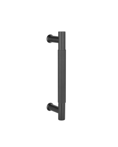 Poignée de tirage simple texturée pour porte 1770 finition noir mat poignée design
