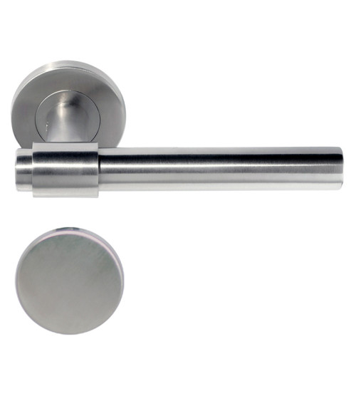 Poignée de porte IRATY inox brossé mat, Grade 3 usage intensif