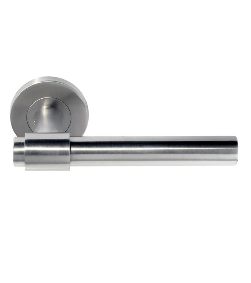Poignée de porte IRATY inox brossé mat, Grade 3 usage intensif
