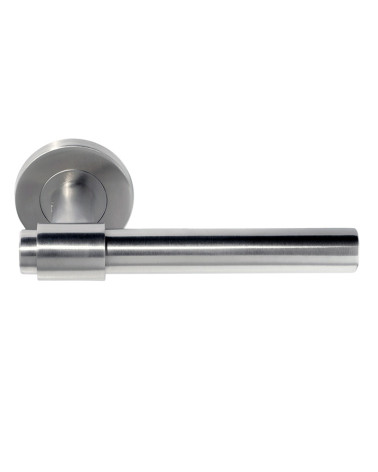 Poignée de porte IRATY inox brossé mat, Grade 3 usage intensif