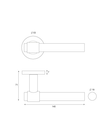 Poignée de porte IRATY inox brossé mat, Grade 3 usage intensif