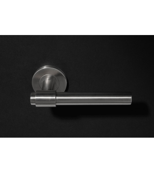 Poignée de porte IRATY inox brossé mat, Grade 3 usage intensif