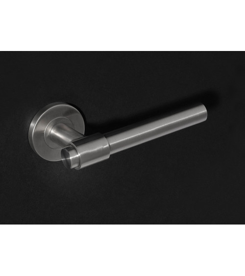 Poignée de porte IRATY inox brossé mat, Grade 3 usage intensif