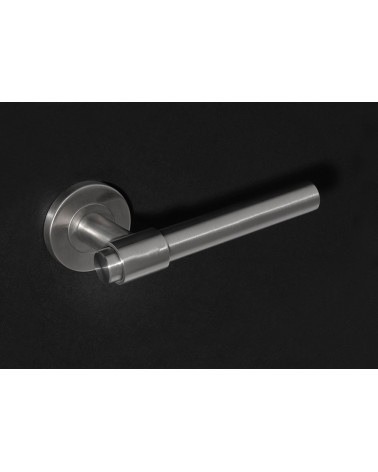 Poignée de porte IRATY inox brossé mat, Grade 3 usage intensif
