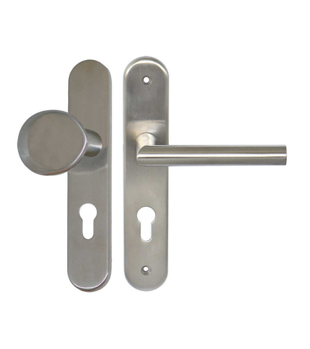 Ensemble palière Amande/Altesse sur plaques mssives inox cylindre
