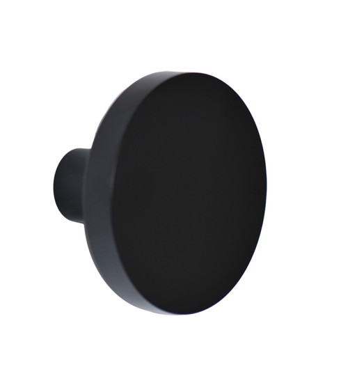 Patère murale Ronde Aluminium Noir