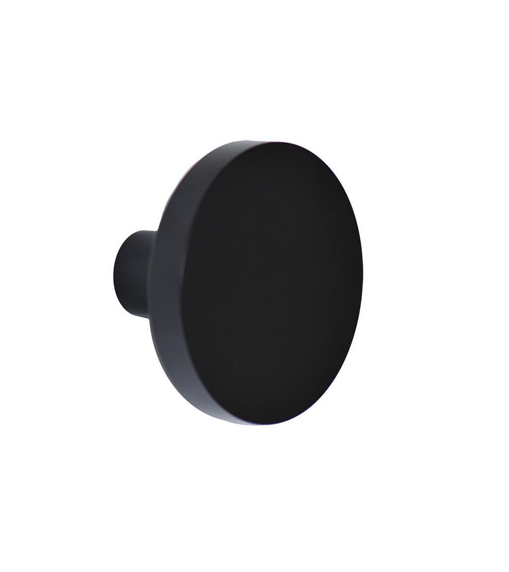 Patère murale Ronde Aluminium Noir