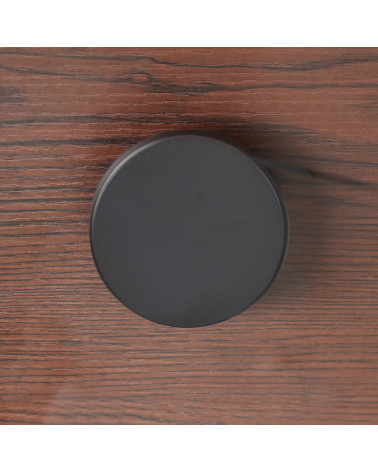 Patère murale Ronde Aluminium Noir