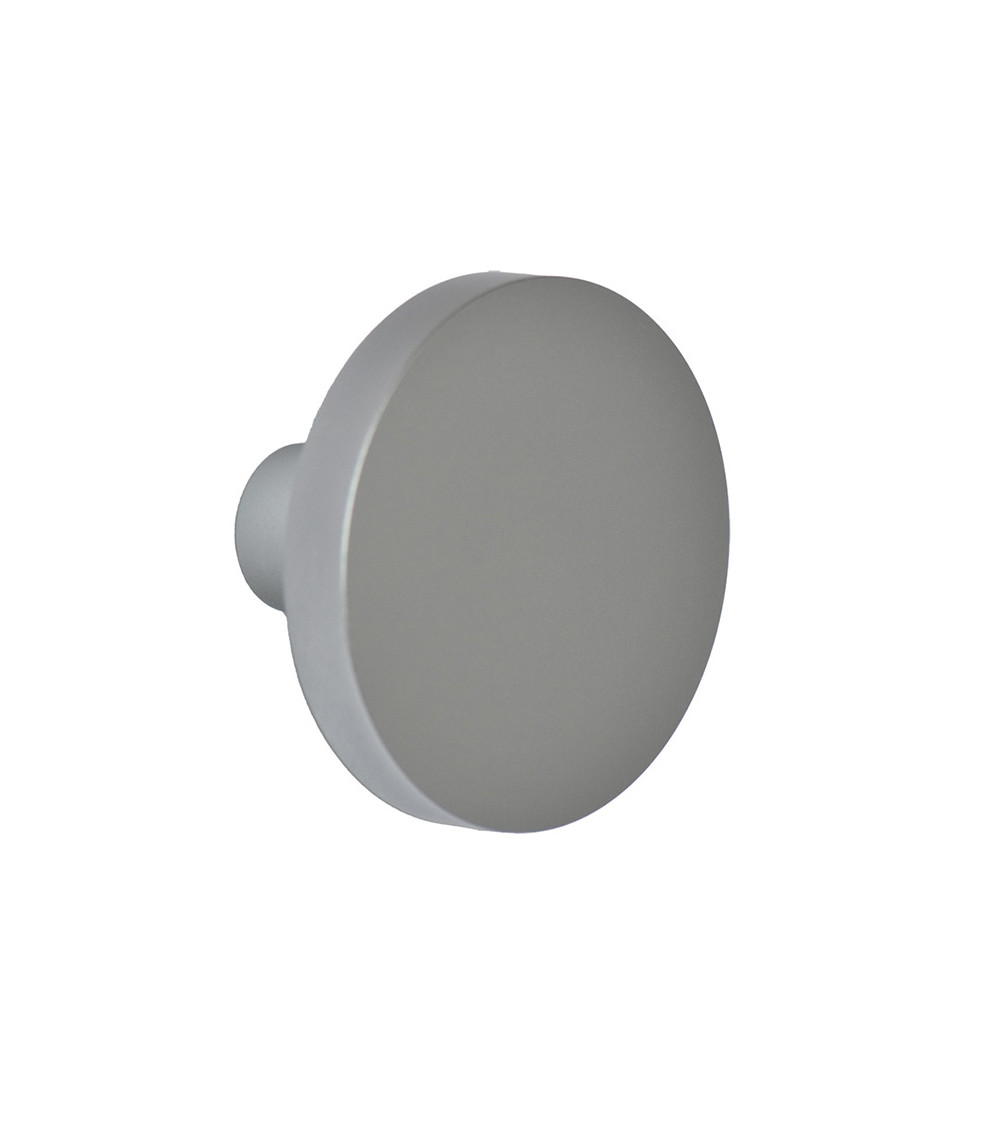 Patère murale Ronde aluminium argent