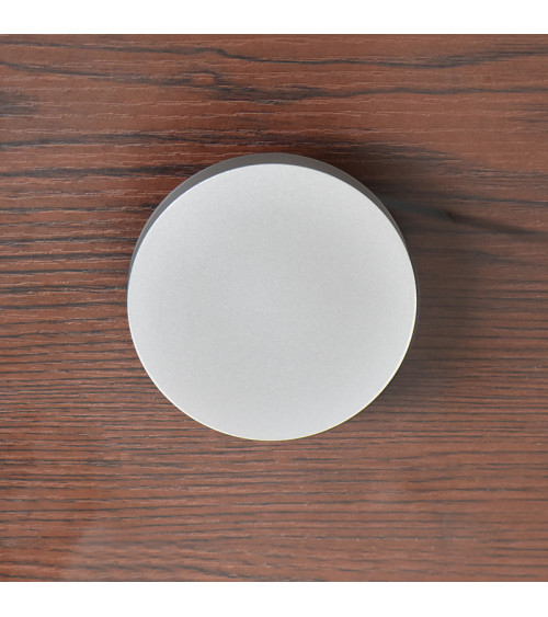 Patère murale Ronde aluminium argent