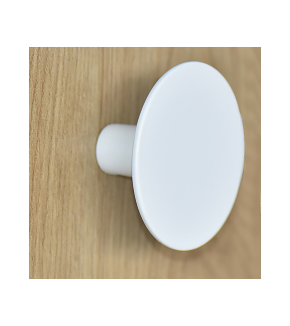 Patère Disque fin Blanc D.80