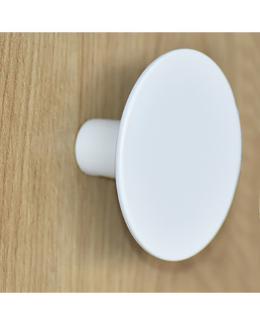 Patère Disque fin Blanc D.80