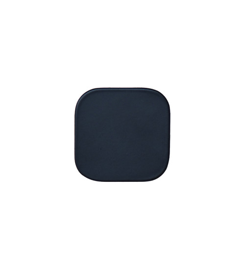 Patère murale carrée fine inox Noir mat D.60
