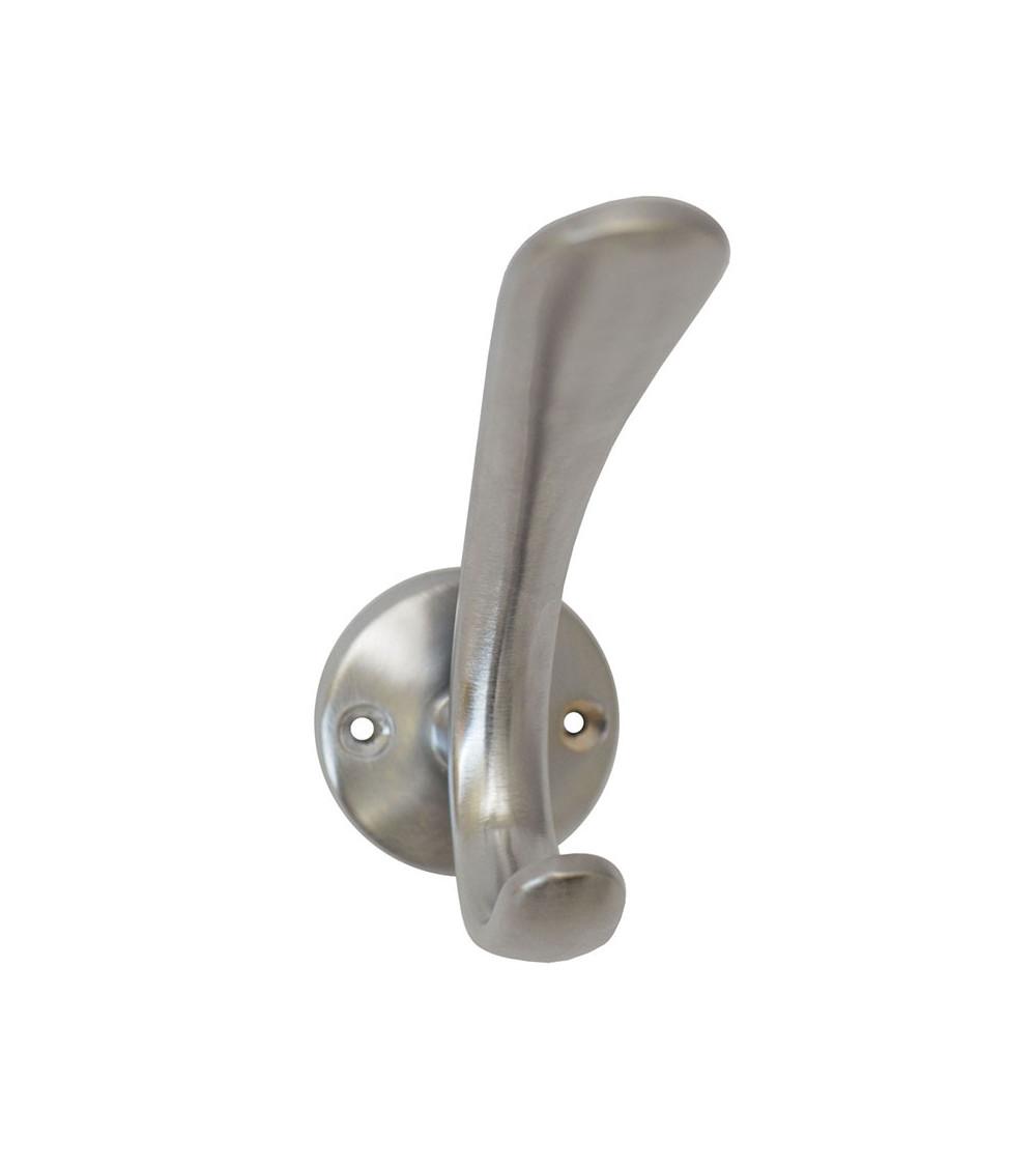 Patère murale Courbe aspect Inox