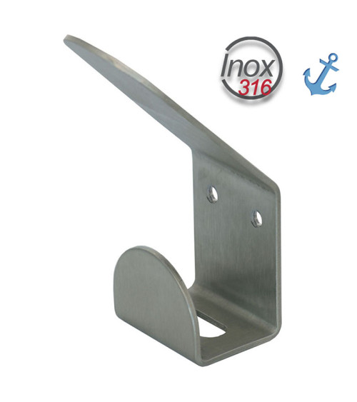 Patère collectivités inox 316