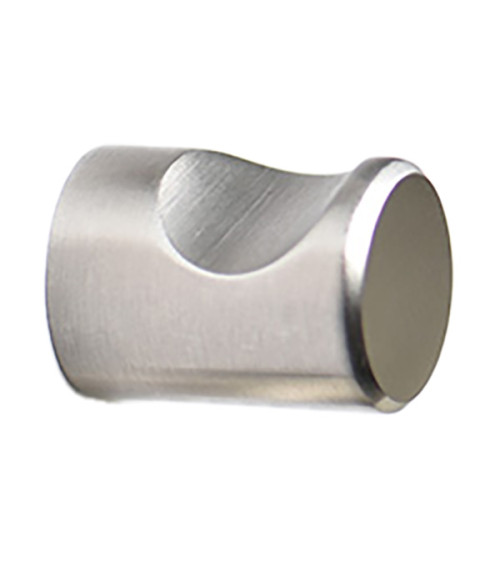 Bouton de meuble encoche inox brossé mat