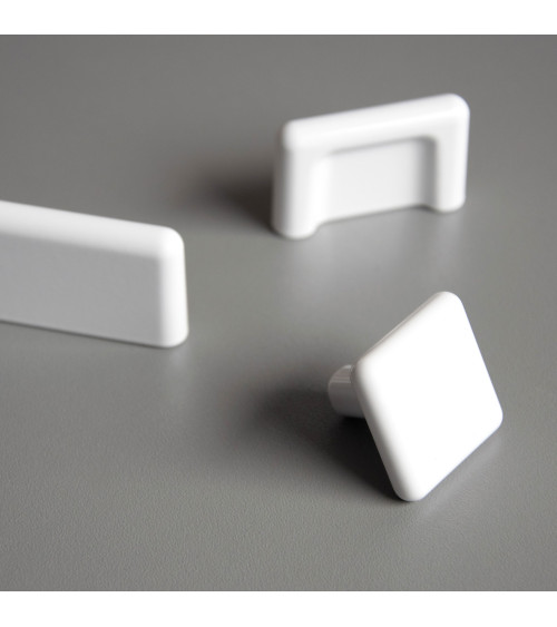Bouton de meuble blanc NOX poignée design