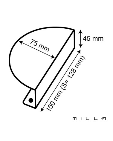 Poignée de meuble ZORIA avec dimensions