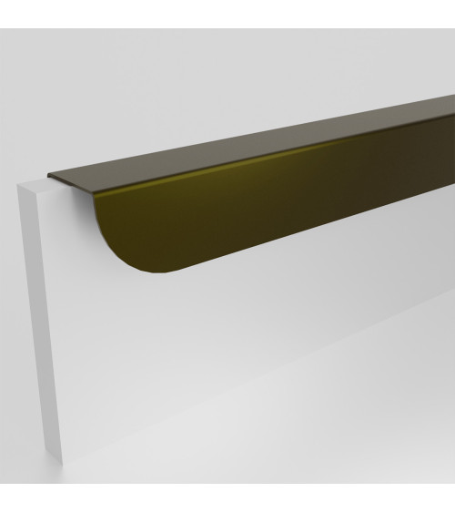 Poignée de meuble marron olive ZORIA allongée poignée design