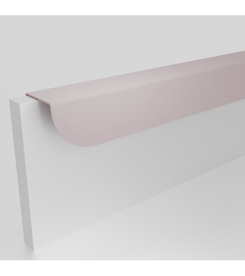 Poignée de meuble rose poudré ZORIA allongée poignée design