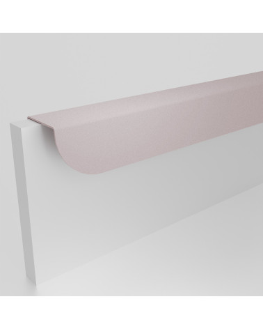 Poignée de meuble rose poudré ZORIA allongée poignée design