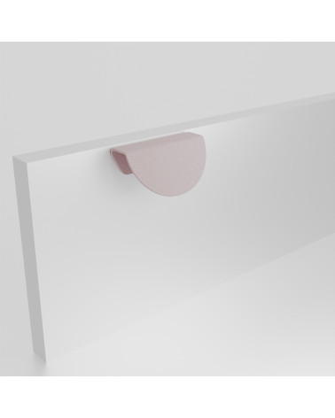 Poignée de meuble rose poudré ZORIA oblique poignée design