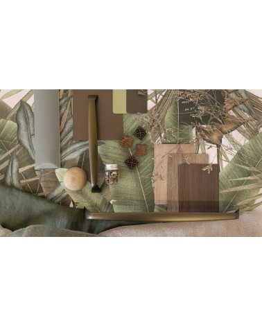 Poignée de meuble marron olive SONGO poignée design disposée avec des matériaux décoratifs