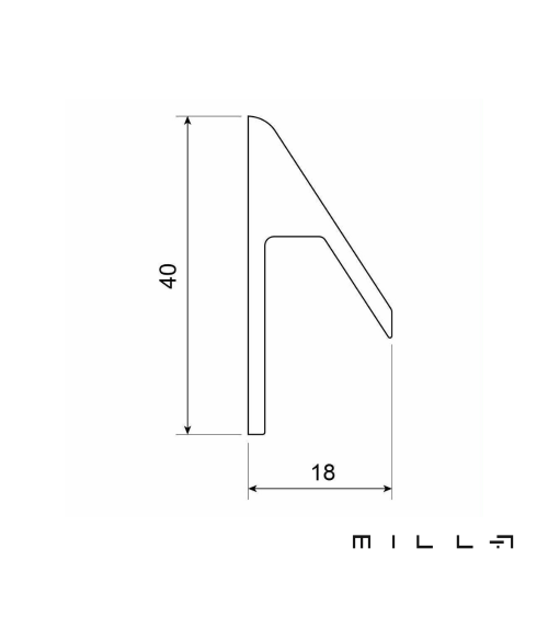 Poignée de meuble noire mat VERBA poignée design