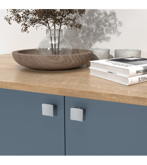Bouton de meuble chrome satiné SIENA poignée design
