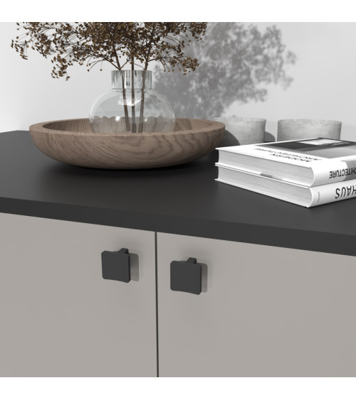 Bouton de meuble noir mat SIENA poignée design