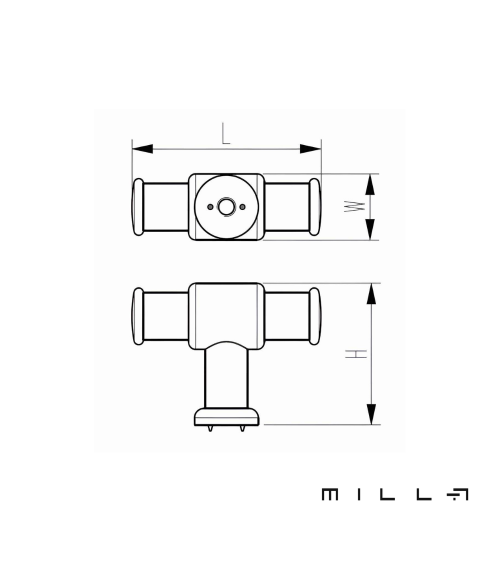 Bouton de meuble chrome poli GALIUM poignée design