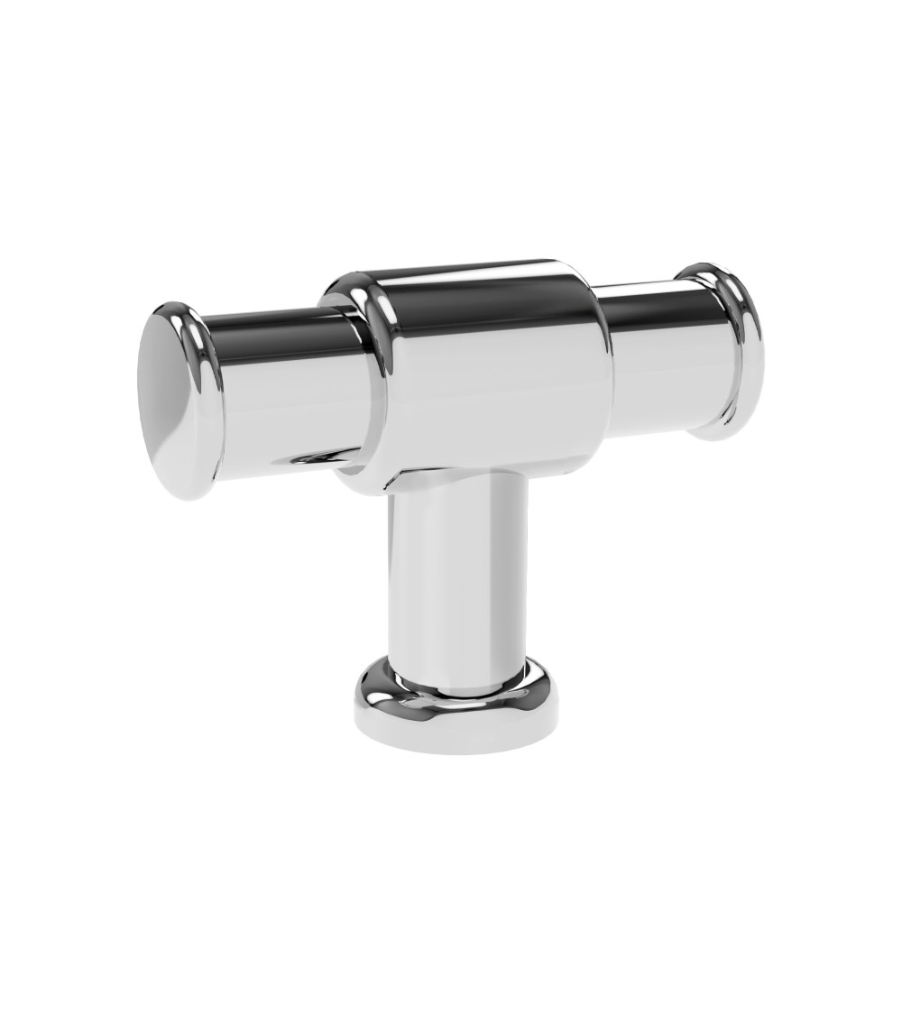 Bouton de meuble chrome poli GALIUM poignée design