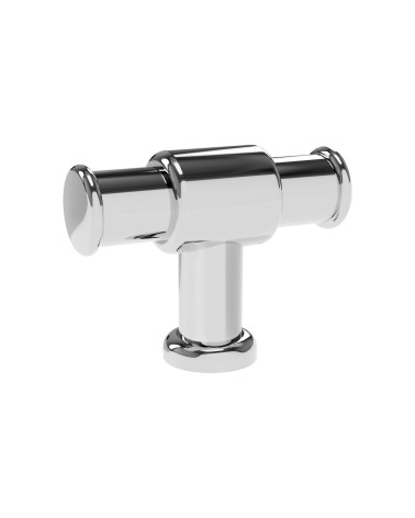 Bouton de meuble chrome poli GALIUM poignée design