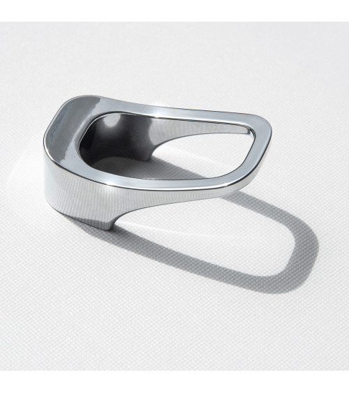 Bouton de meuble chrome poli LAGO poigné design