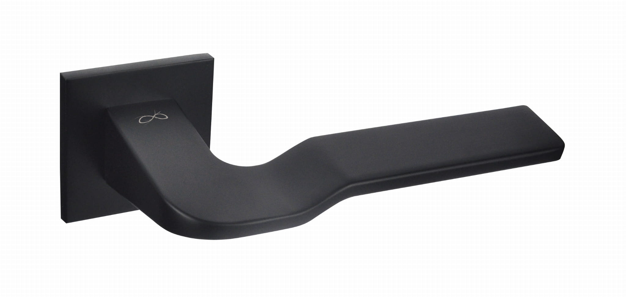 Poignet noir pour interieur design en forme de vague sur une rosace carree
