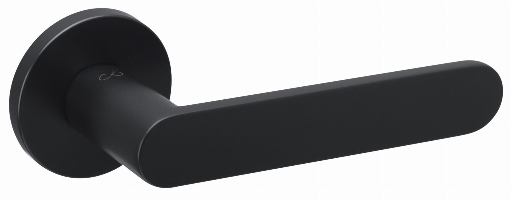 Poignée de porte noire élégante avec des lignes simplistes de chez Millapoignées