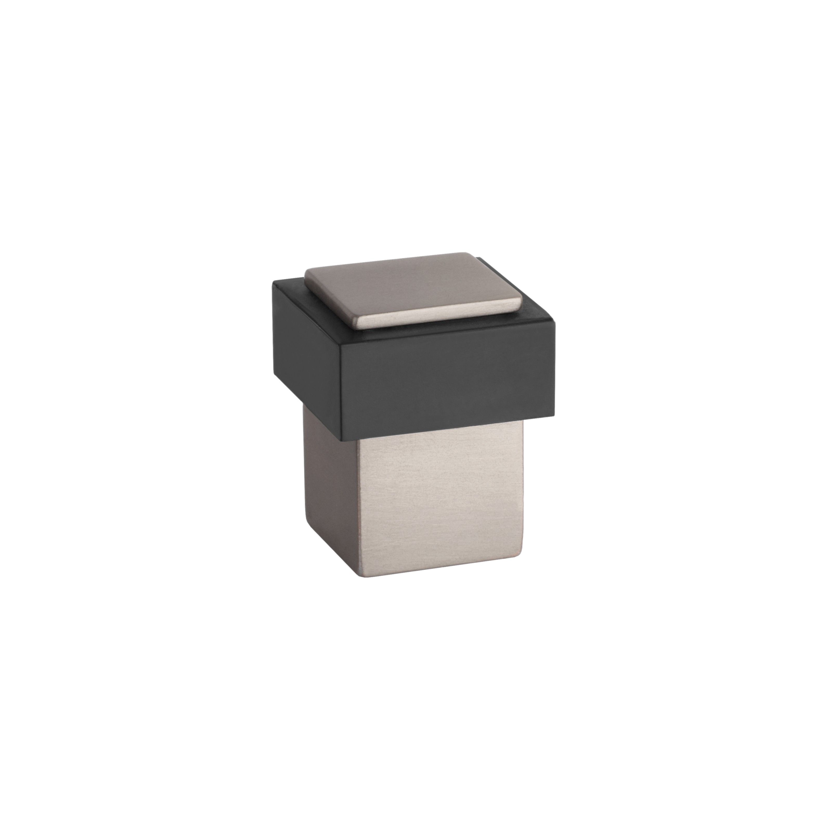 butée de porte carrée avec un caoutchouc pour protéger les portes en finition nickel